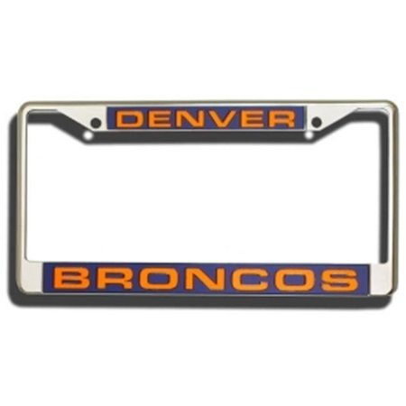 CISCO INDEPENDENT Denver Broncos License Plate Frame Laser Cut Chrome 9474640246